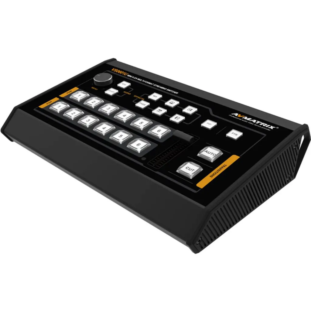 AVMatrix VS0601U Mini 6-Channel SDI/HDMI Multi-format Streaming Switcher