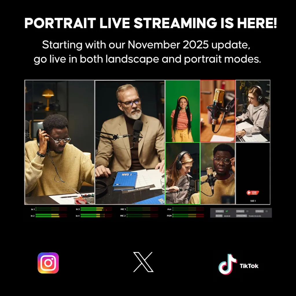 OSEE GoStream Duet SDI/HDMI/NDI|HX Live Stream Video Mixer/Switcher/Recorder