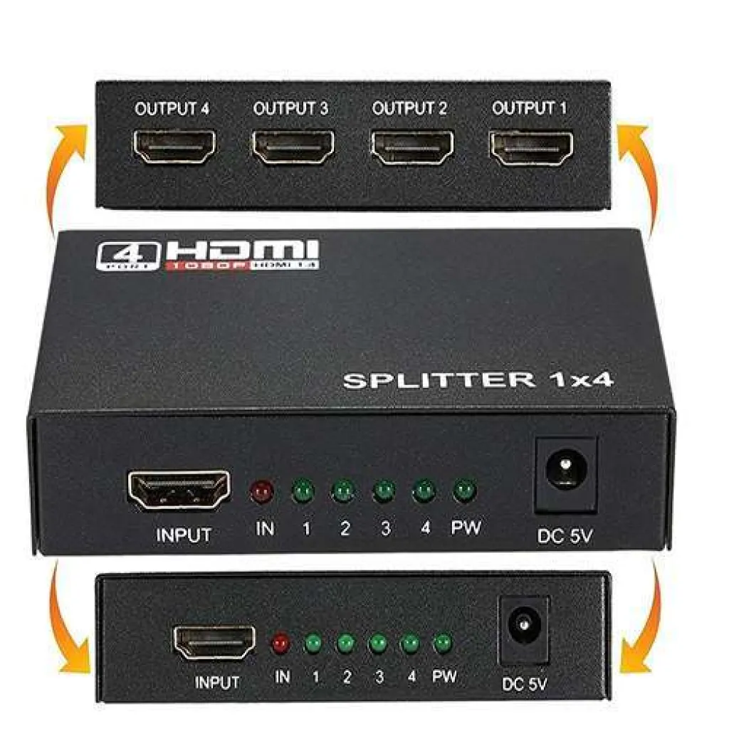 HDMI SPLITTER HDMI 1 In 4 Out Full HD 1080P