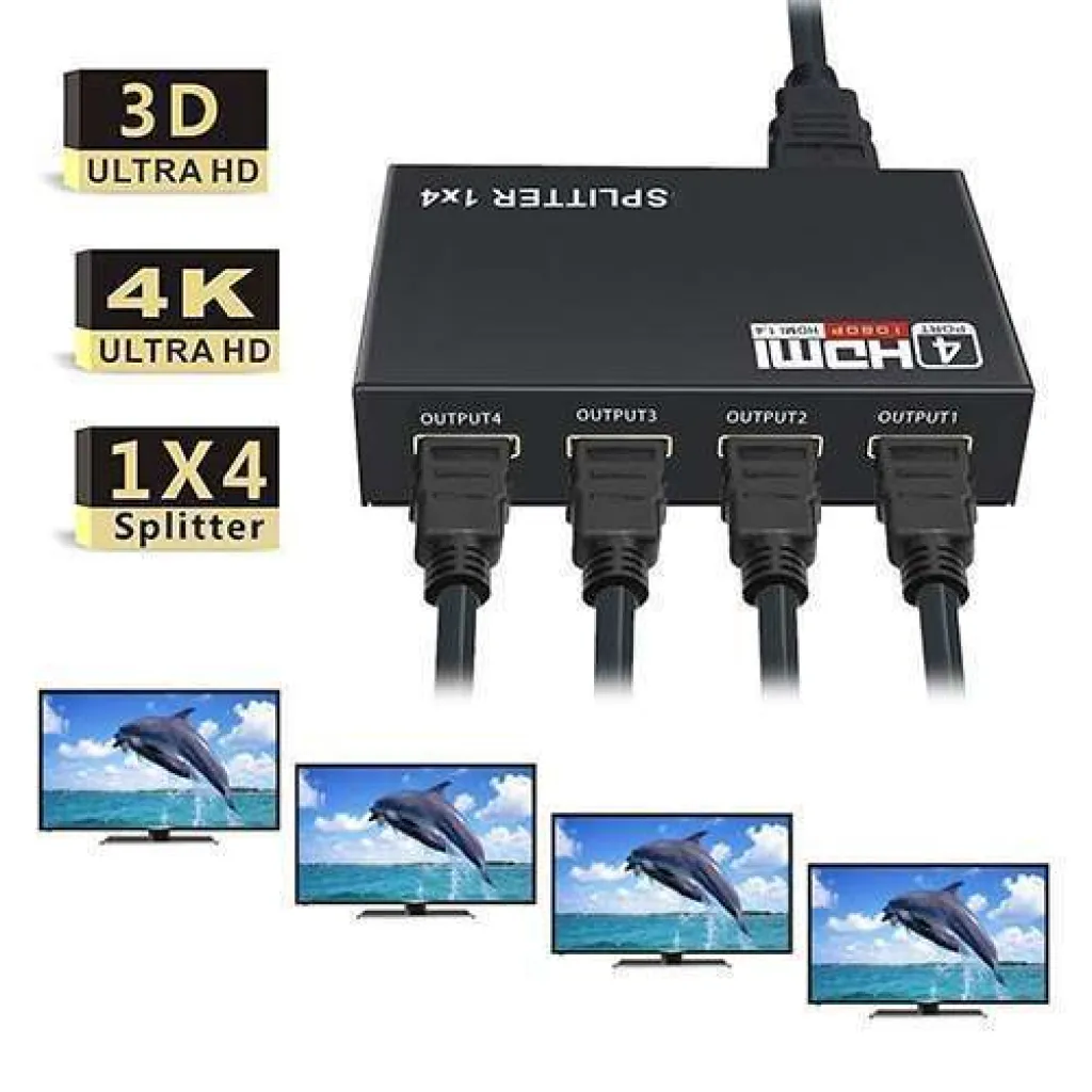 HDMI SPLITTER HDMI 1 In 4 Out Full HD 1080P