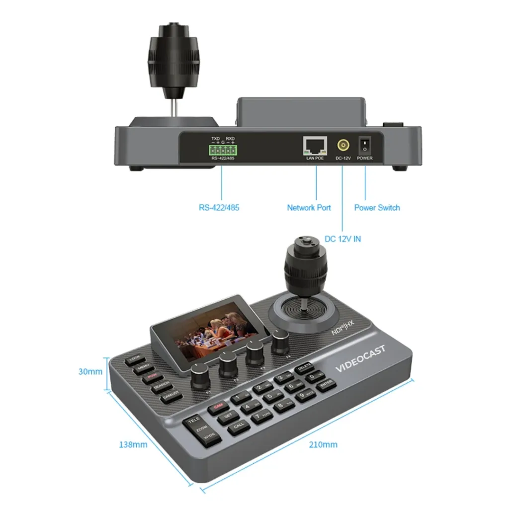 VIDEOCAST VC-C101 NDI MULTIFUNCTIONAL PTZ CAMERA CONTROLLER