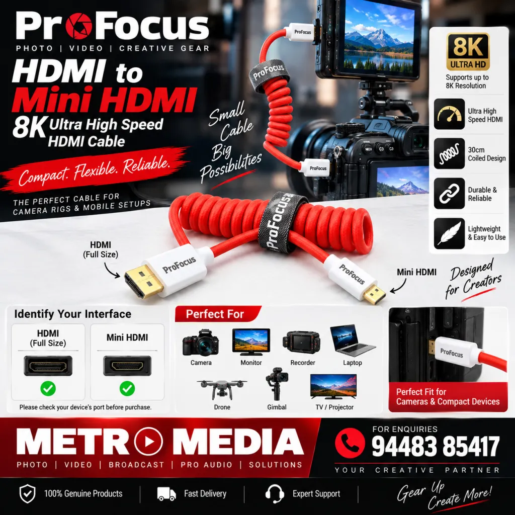 ProFocus HDMI to mini HDMI 8K Ultra High Speed Cables